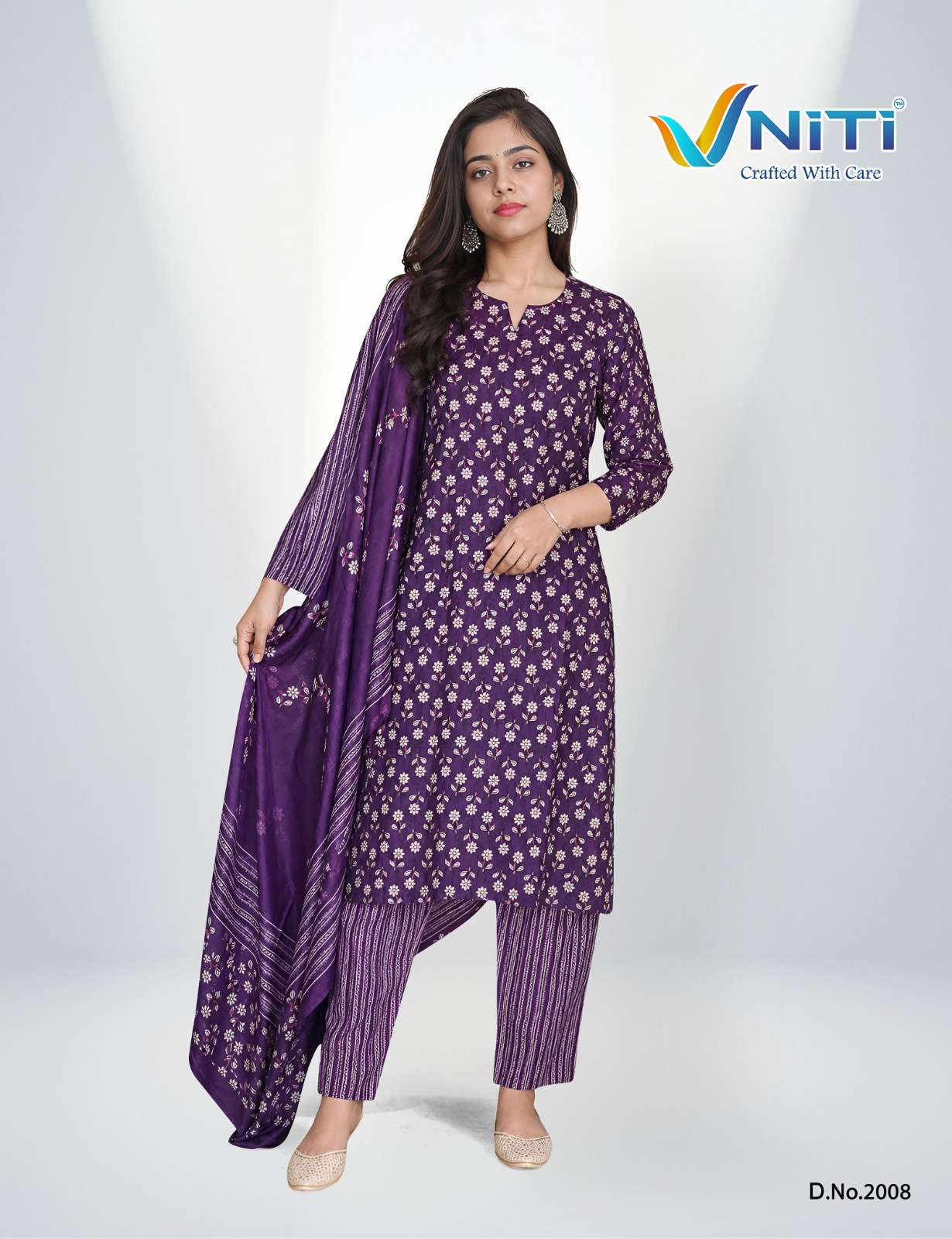 Vniti Lifestyle Impression Vol 2 Cotton Kurti Pant Dupatta Set