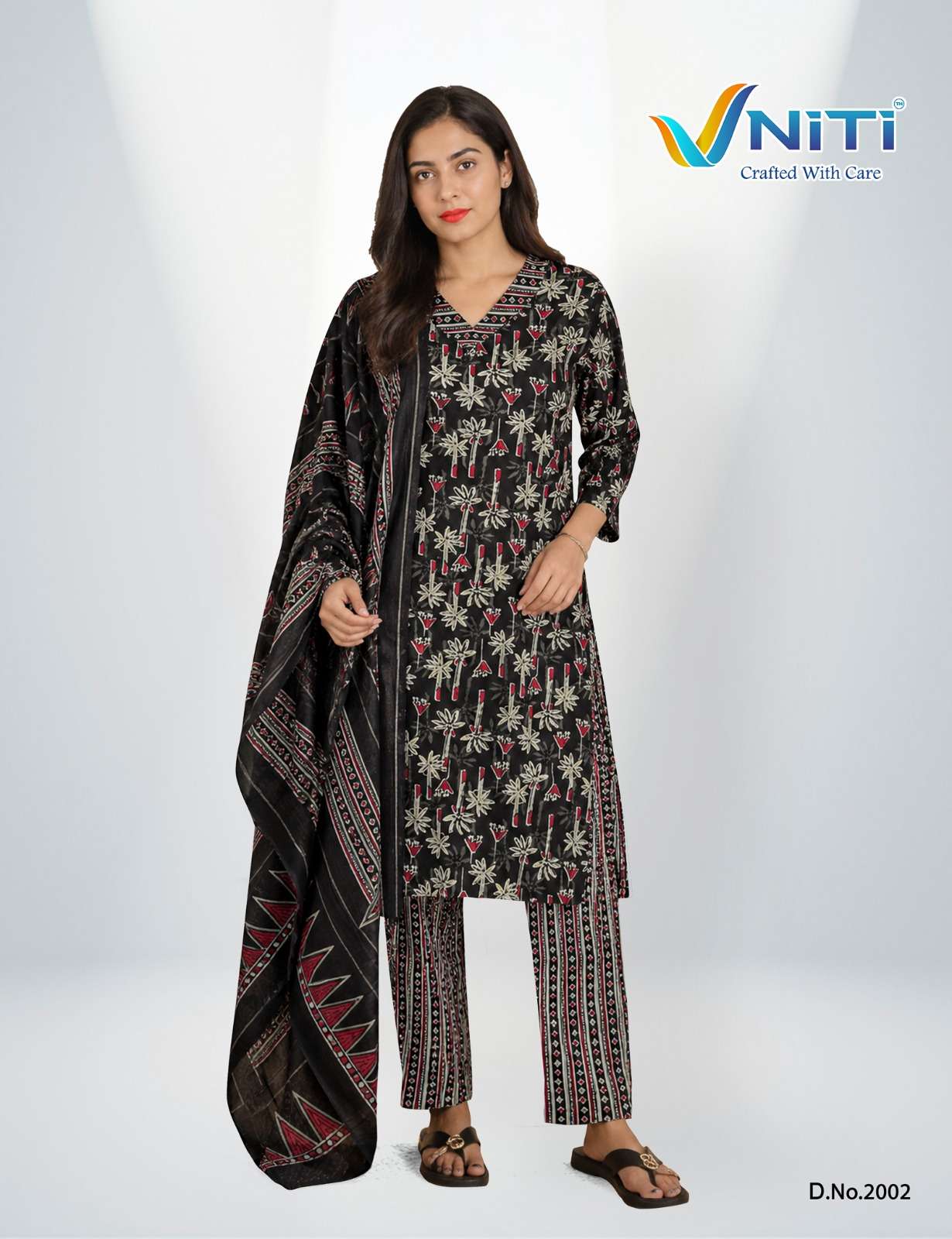Vniti Lifestyle Impression Vol 2 Cotton Kurti Pant Dupatta Set