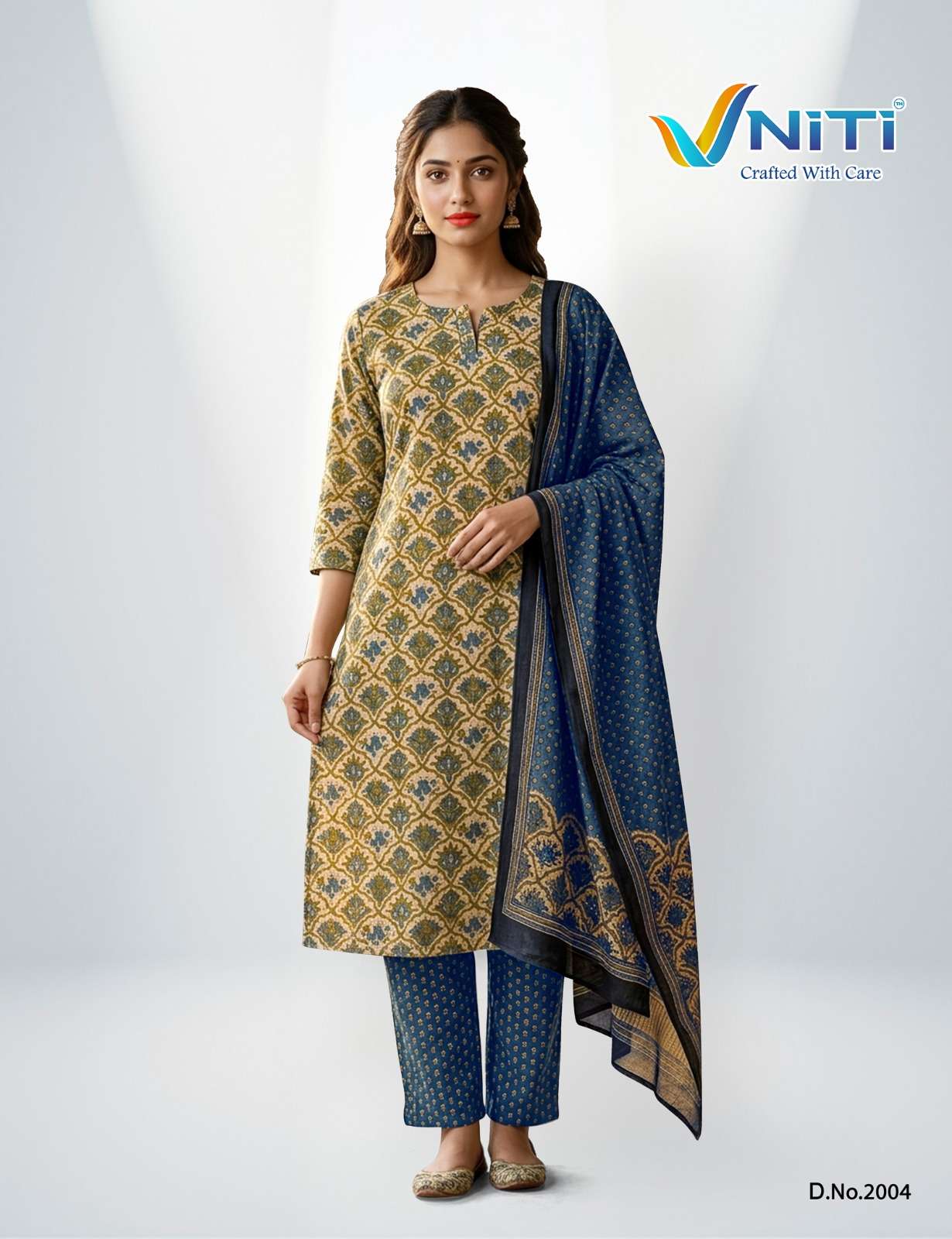 Vniti Lifestyle Impression Vol 2 Cotton Kurti Pant Dupatta Set