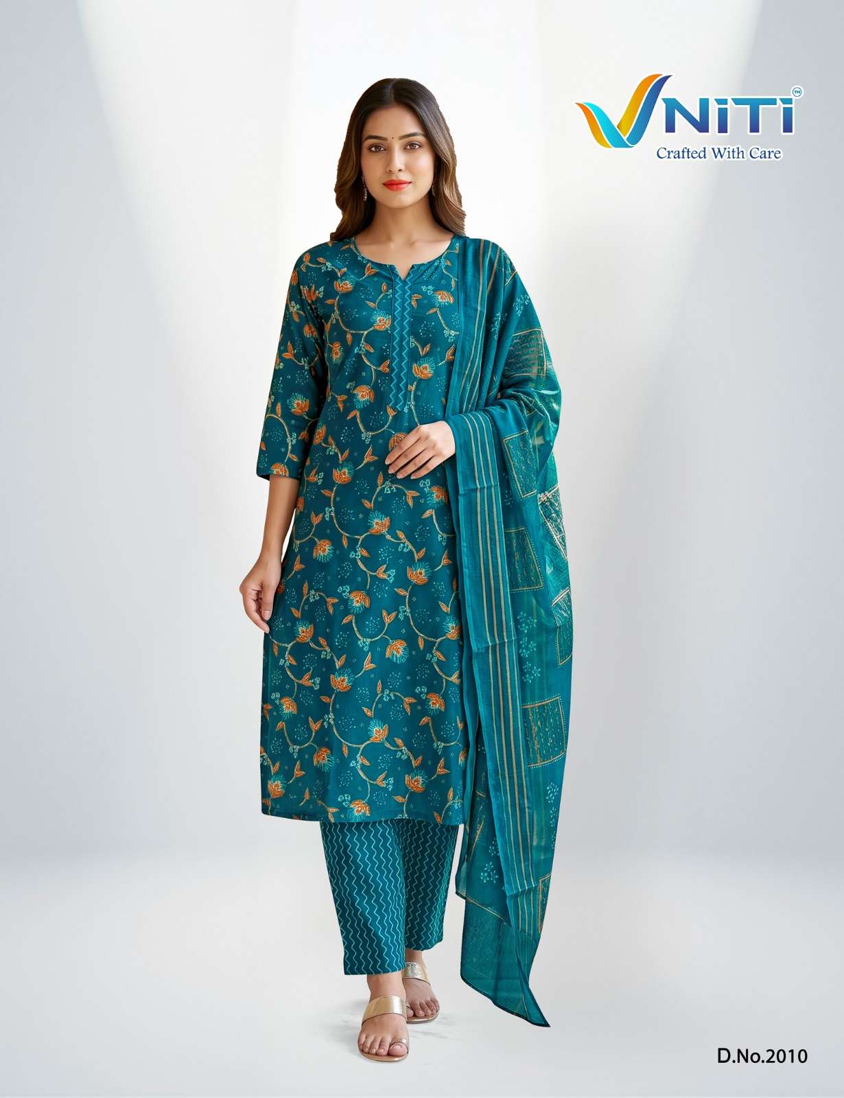 Vniti Lifestyle Impression Vol 2 Cotton Kurti Pant Dupatta Set