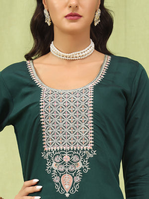 Vp 9583 Viscose Roman Silk Embroidered Straight Kurti Set