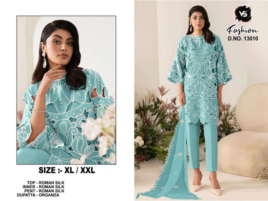 VS.FASHION 13010 Roman Embroidery Pakistani Suit Set Wholesale Collection