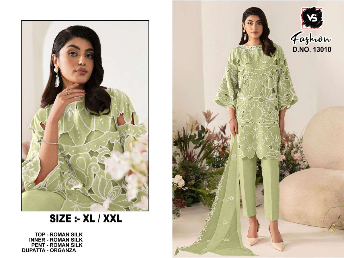 VS.FASHION 13010 Roman Embroidery Pakistani Suit Set Wholesale Collection
