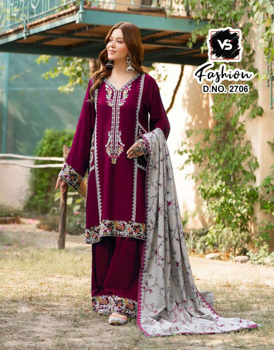 VS.FASHION 2706 Rayon Satin Pakistani Dress Set