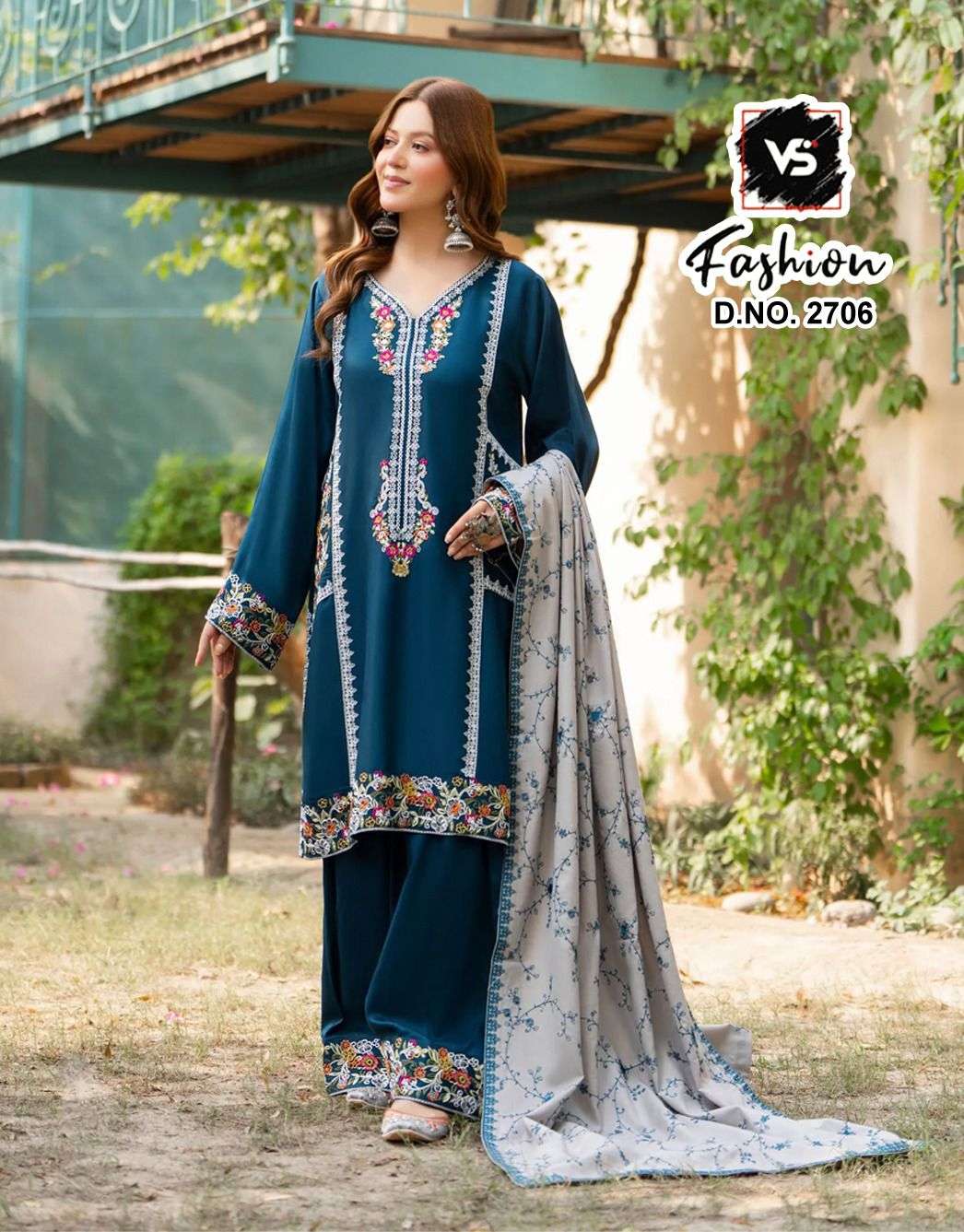 VS.FASHION 2706 Rayon Satin Pakistani Dress Set
