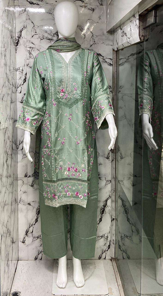 VS.Fashion 2707 Rayon Satin Embroidered Pakistani Suit Set