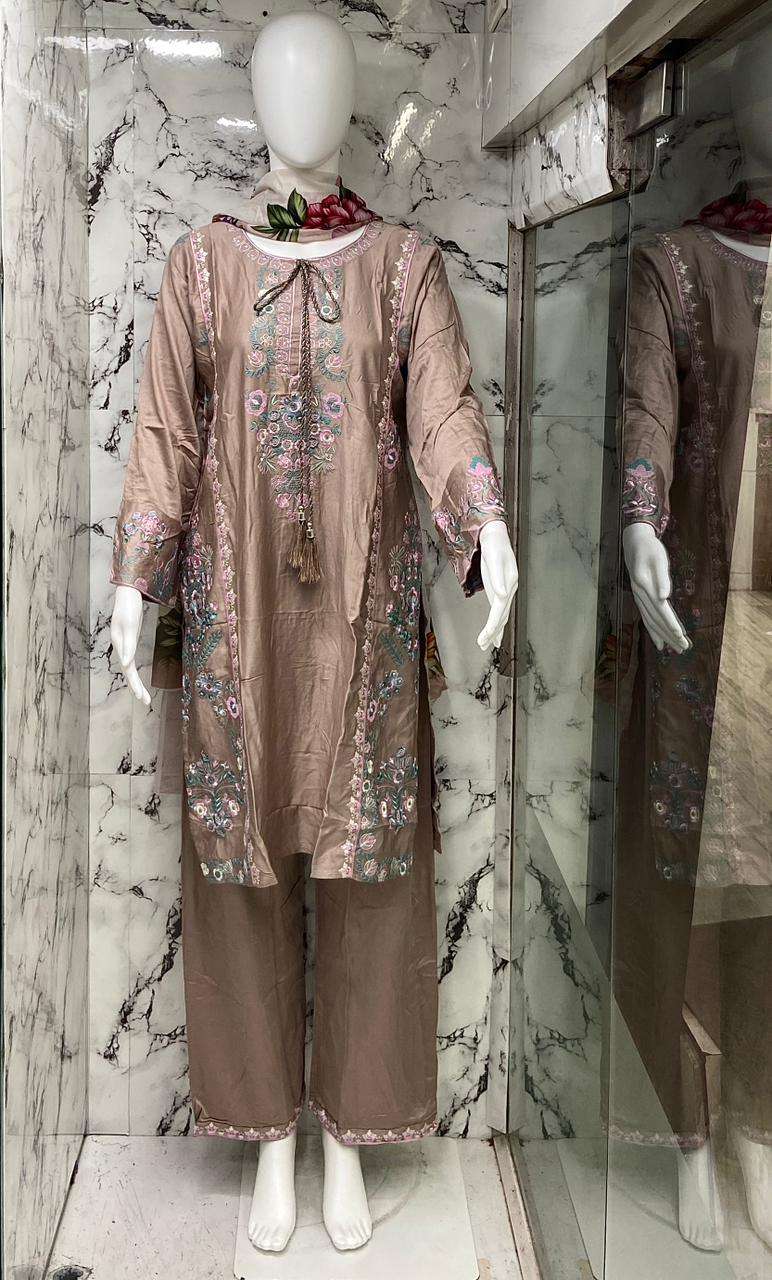 VS.FASHION 2730 Rayon Satin Embroidered Pakistani Suit Set - Amrah Wholesale
