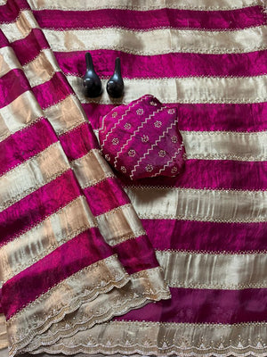 VT 6012 T Space Silk Jharkan Work Fancy Saree Collection - Amrah Wholesale