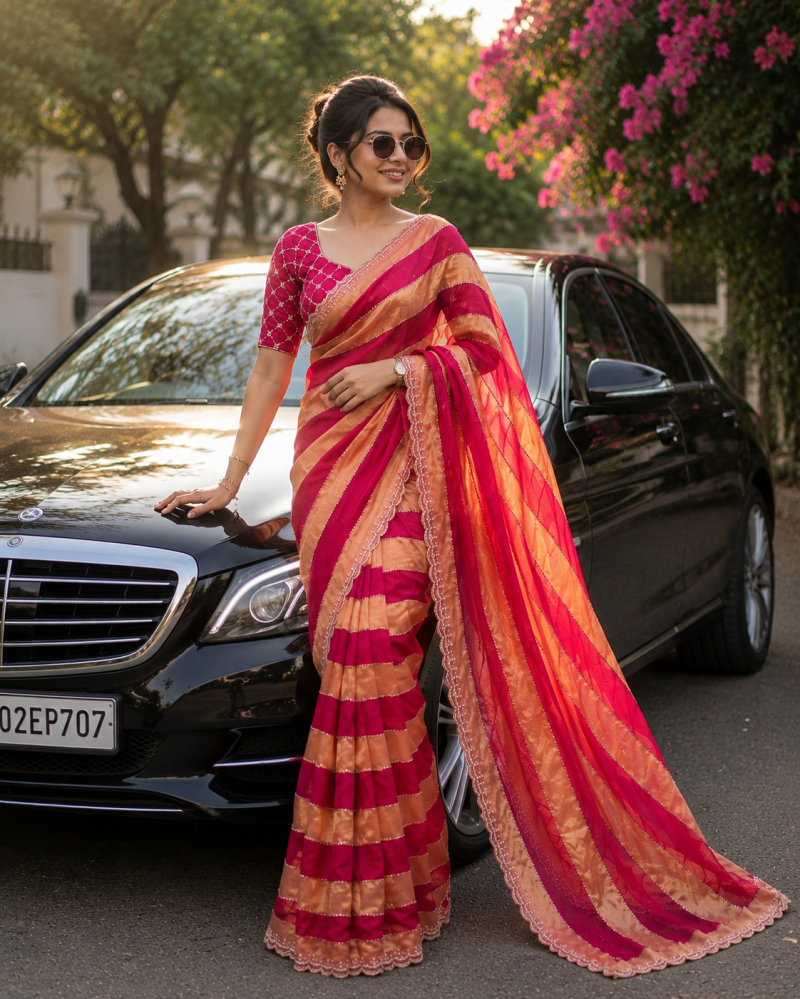 VT 6012 T Space Silk Jharkan Work Fancy Saree Collection - Amrah Wholesale