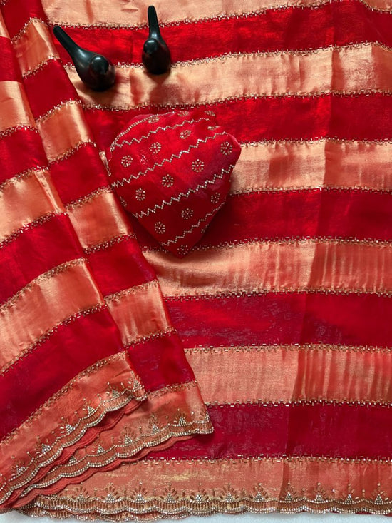 VT 6012 T Space Silk Jharkan Work Fancy Saree Collection - Amrah Wholesale