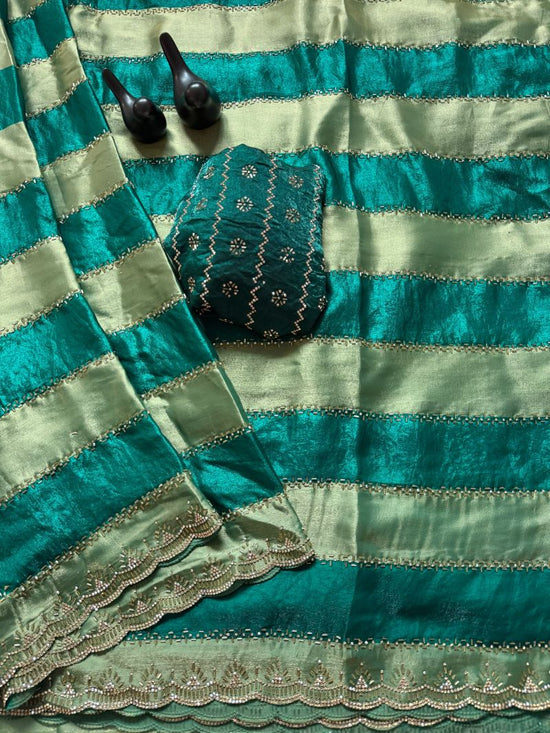 VT 6012 T Space Silk Jharkan Work Fancy Saree Collection - Amrah Wholesale