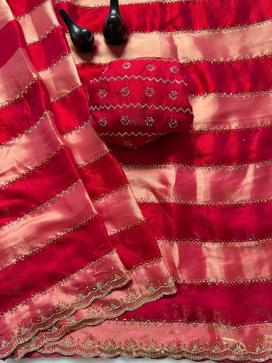 VT 6012 T Space Silk Jharkan Work Fancy Saree Collection - Amrah Wholesale