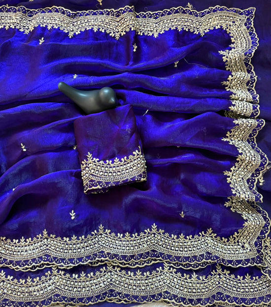 VT 863 T Fandy Satin Silk Embroidered Saree - Amrah Wholesale