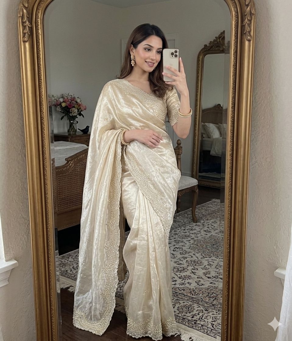 VT 863 T Fandy Satin Silk Embroidered Saree - Amrah Wholesale