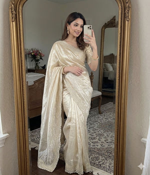 VT 863 T Fandy Satin Silk Embroidered Saree - Amrah Wholesale