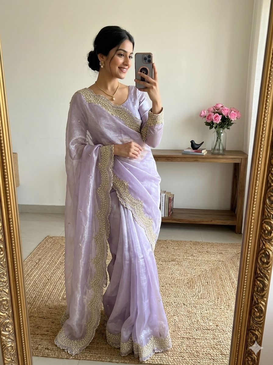 VT 863 T Fandy Satin Silk Embroidered Saree - Amrah Wholesale