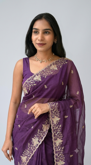 VT 903 T Star Georgette Embroidery Sequence Work Saree