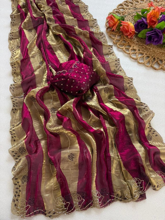 AMRAH WHOLESALE VT 906 T Space Silk Jharkhan Work Sarees