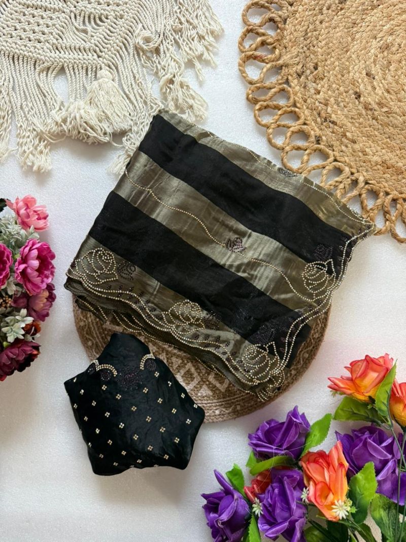 AMRAH WHOLESALE VT 906 T Space Silk Jharkhan Work Sarees