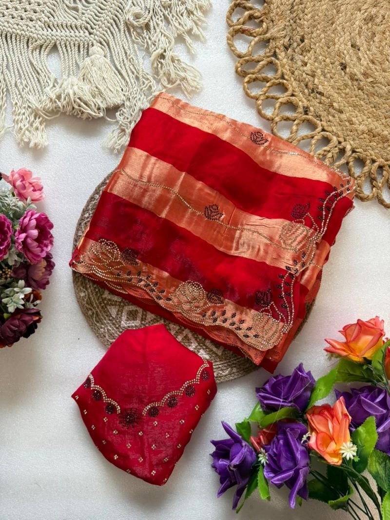 AMRAH WHOLESALE VT 906 T Space Silk Jharkhan Work Sarees