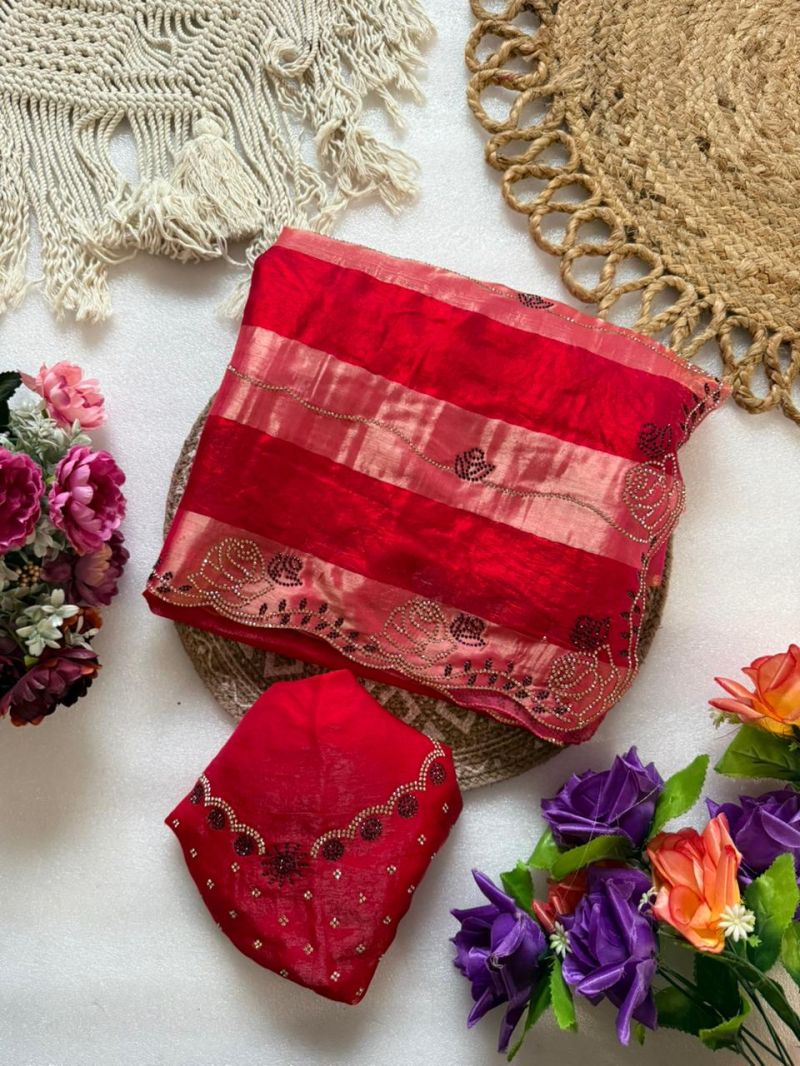 AMRAH WHOLESALE VT 906 T Space Silk Jharkhan Work Sarees