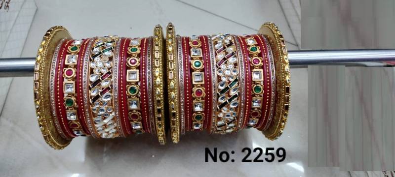 Wedding Chooda Stone Bangles Set