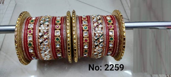 Wedding Chooda Stone Bangles Set