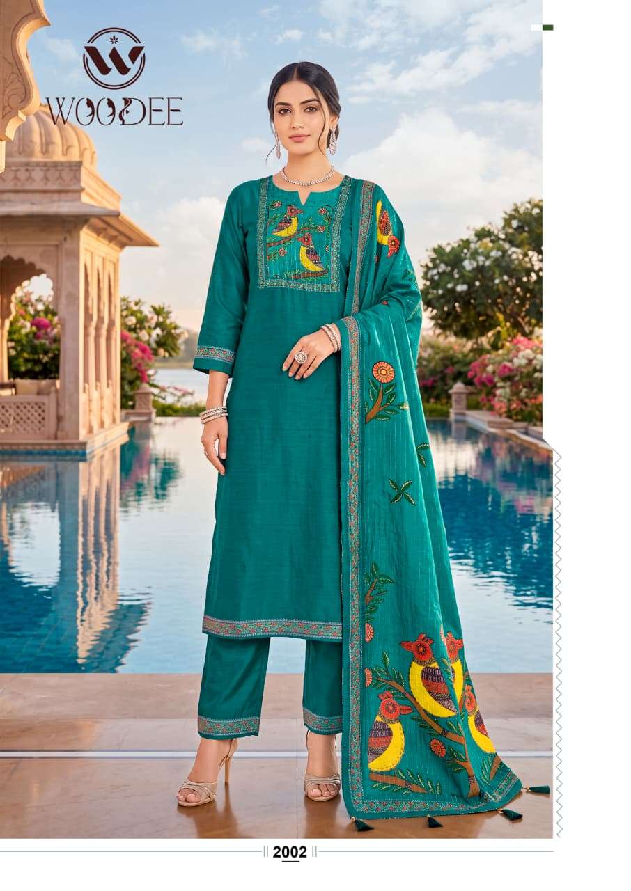 WOODEE BANZARA Vatican Embroidery Stitched Salwar Suit Set