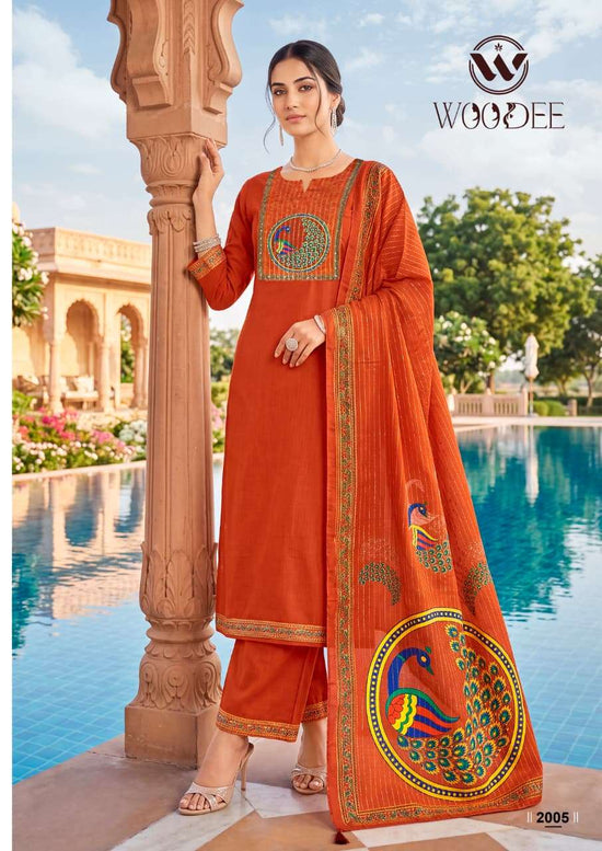 WOODEE BANZARA Vatican Embroidery Stitched Salwar Suit Set