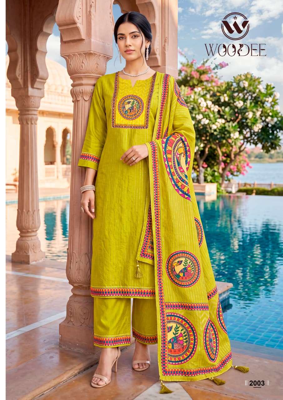 WOODEE BANZARA Vatican Embroidery Stitched Salwar Suit Set