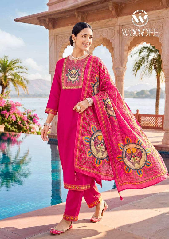 WOODEE BANZARA Vatican Embroidery Stitched Salwar Suit Set