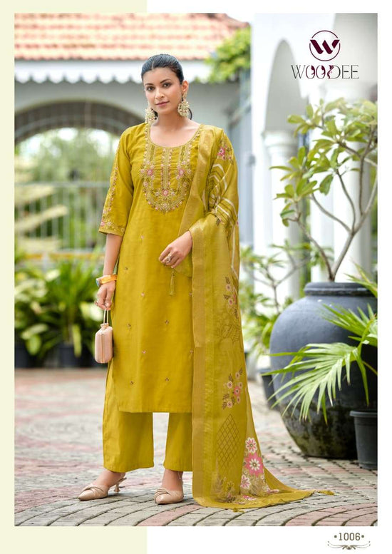 Woodee Hoor Heavy Viscose Gadhwal Salwar Suit Set