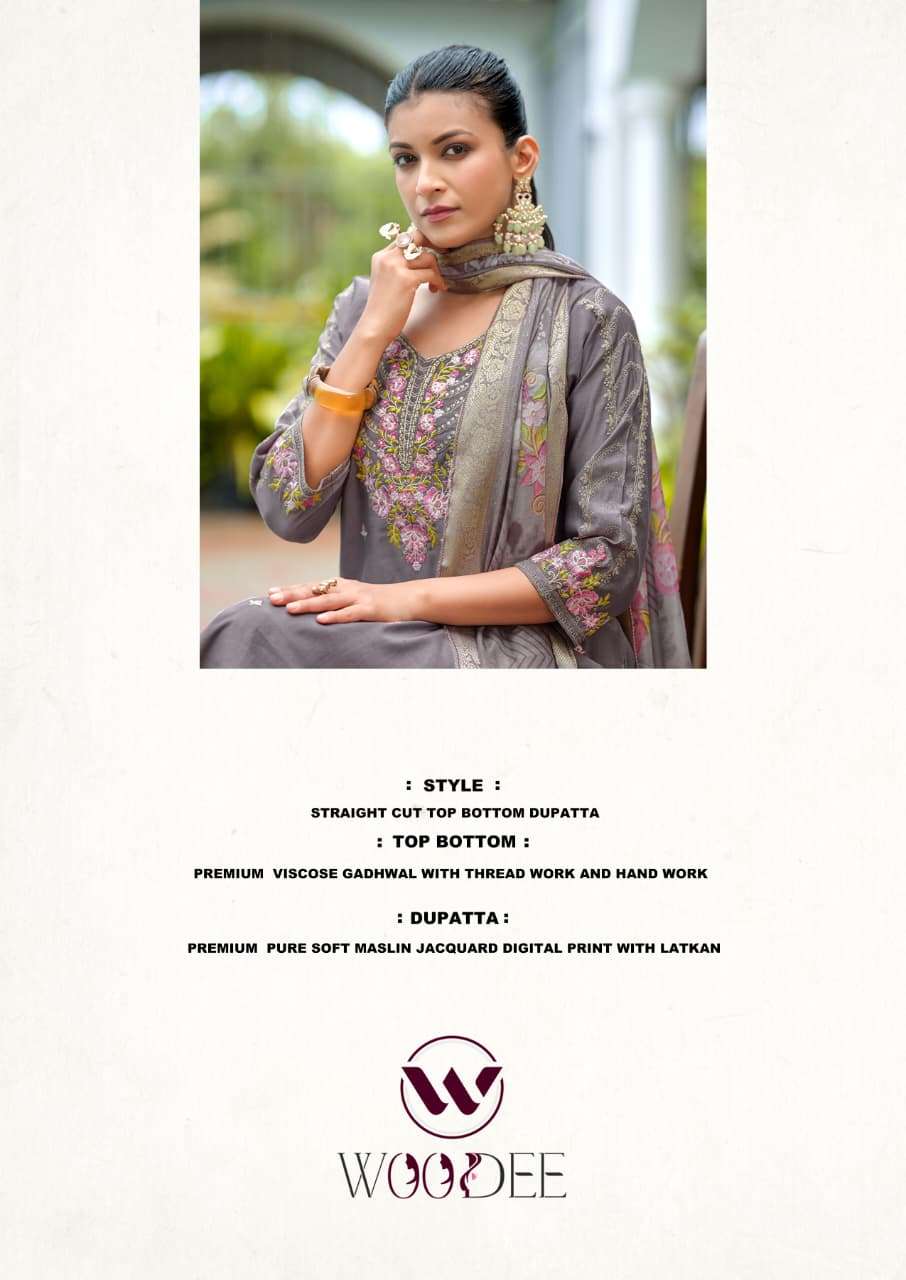 Woodee Hoor Heavy Viscose Gadhwal Salwar Suit Set