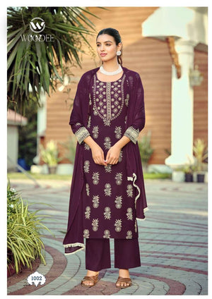 WOODEE NANDINI Slub Rayon Salwar Suit Set - Amrah Wholesale