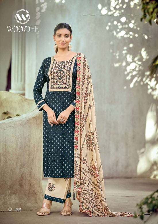 Woodee Rangoli Rayon Punjabi Suit Set