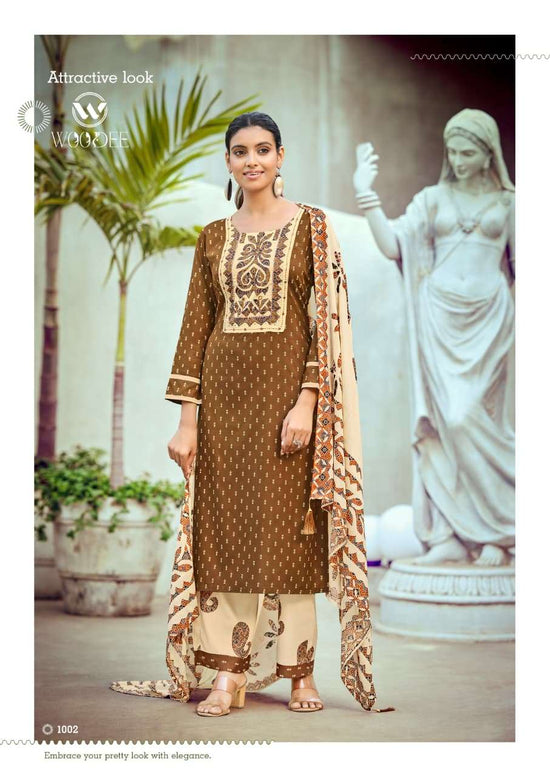 Woodee Rangoli Rayon Punjabi Suit Set