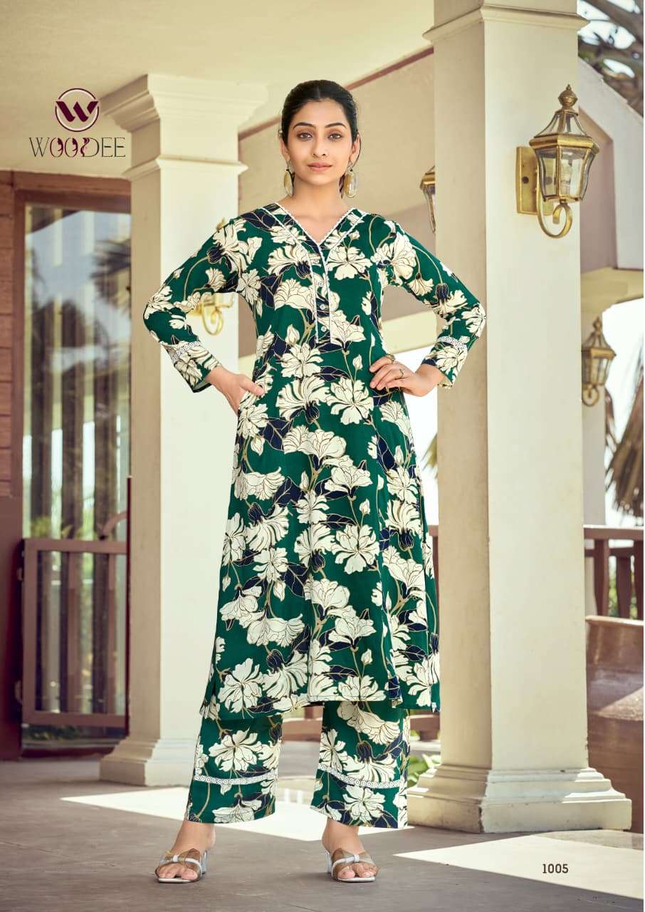 Woodee Shakira Vol 03 Rayon Printed Co Ord Set