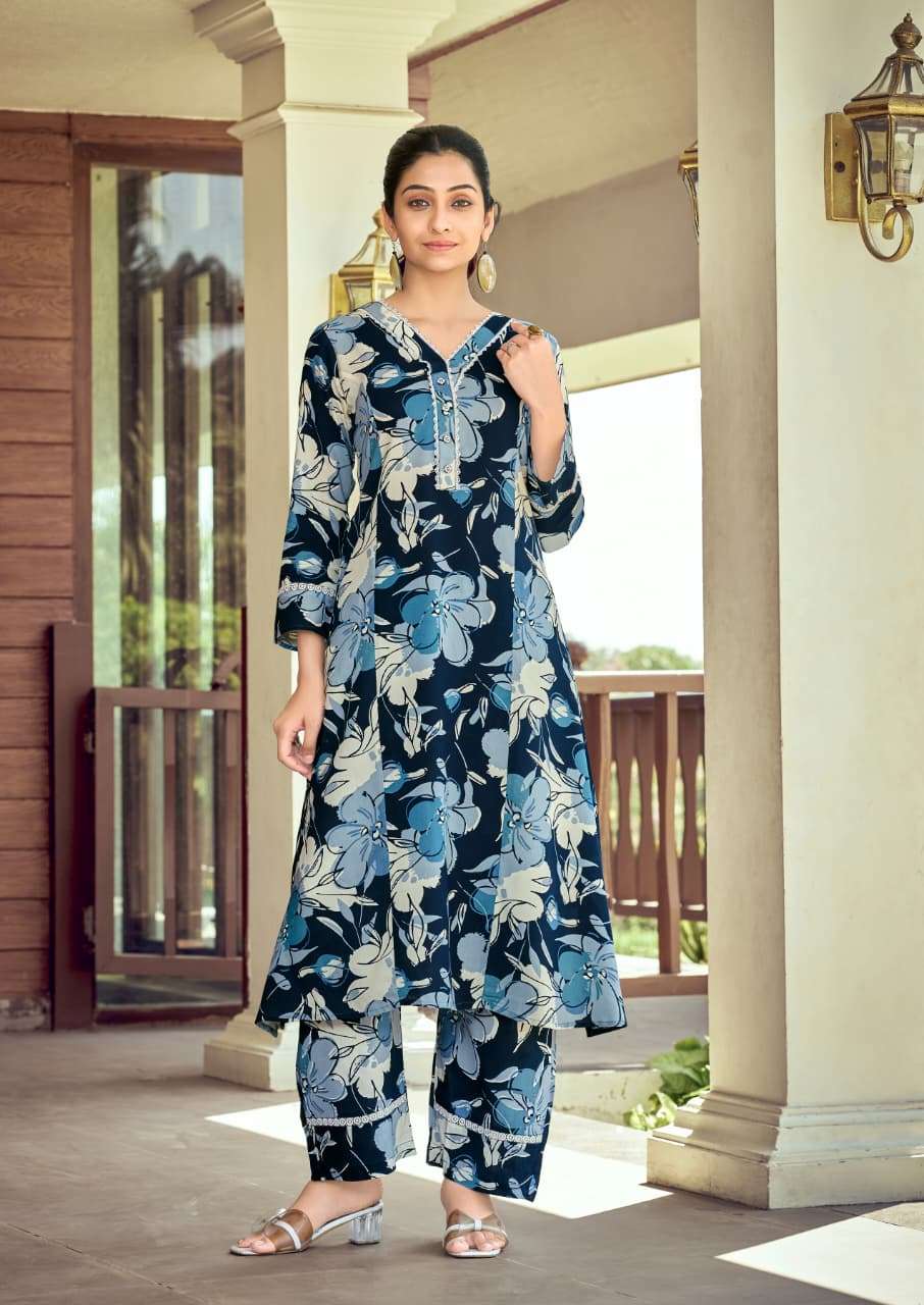 Woodee Shakira Vol 03 Rayon Printed Co Ord Set