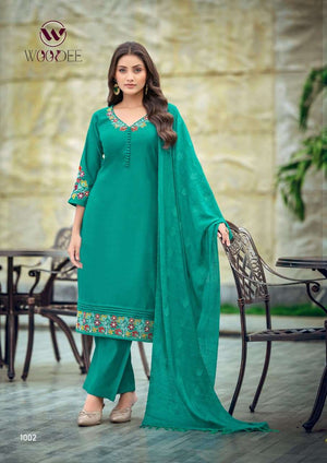 Woodee Tanisha Vol-2 Ready To Wear Viscose Salwar Suit Set