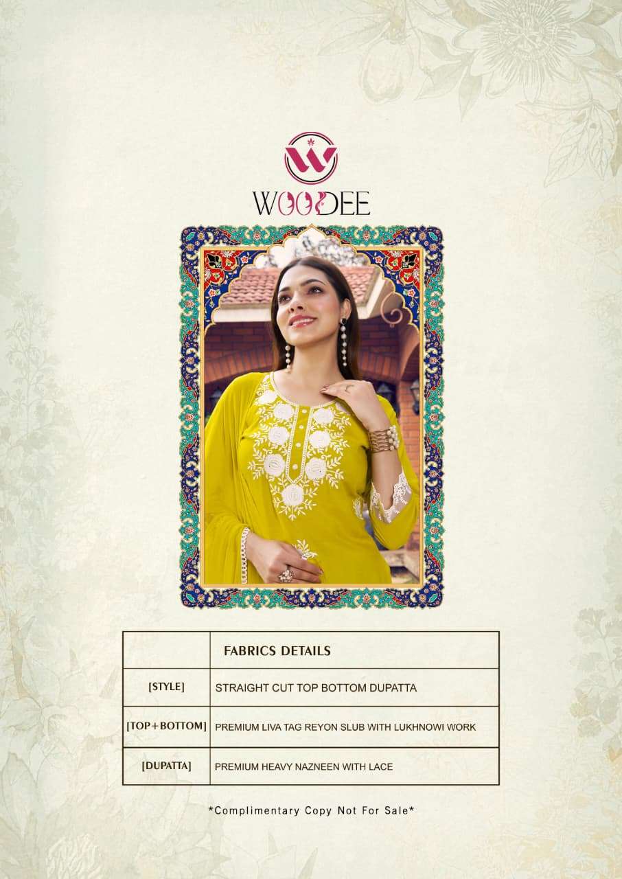 Woodee White Lotus Vol-02 Pure Rayon Salwar Suit Set