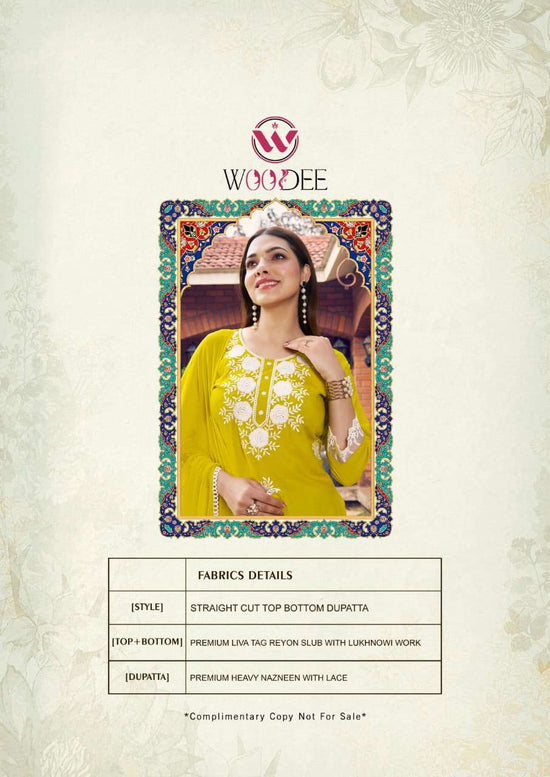 Woodee White Lotus Vol-02 Pure Rayon Salwar Suit Set