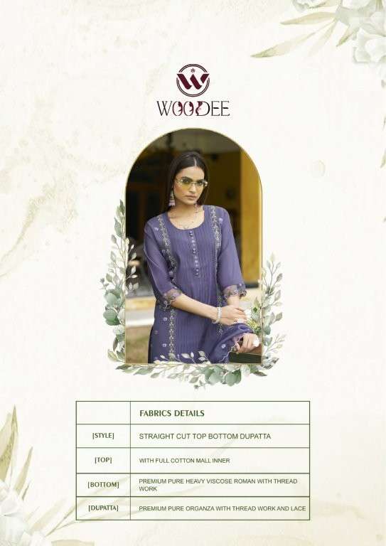 WOODEE WOMIKA Silk Stitched Embroidered Dresses