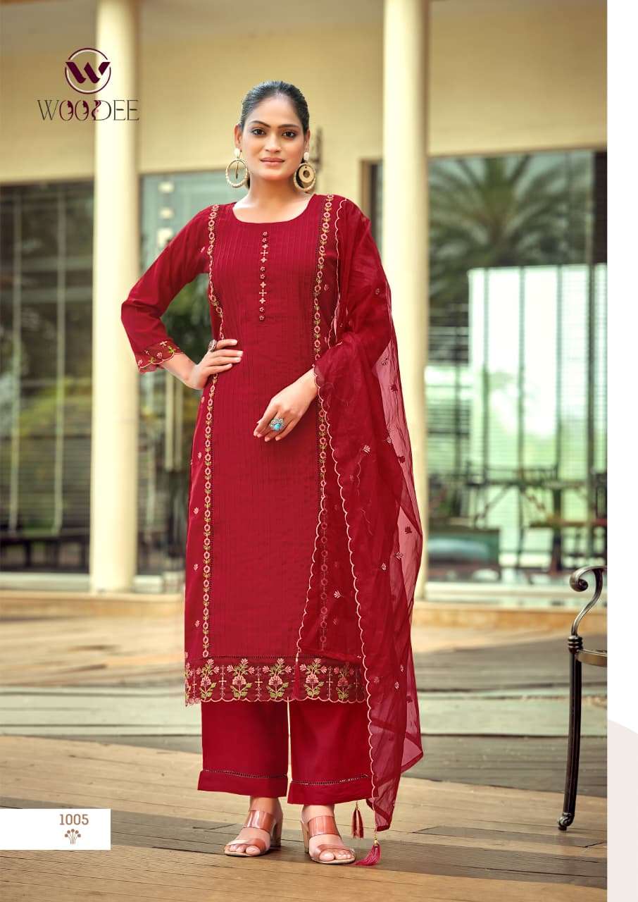 WOODEE WOMIKA VOL-2 Mal Cotton Stitched Embroidered Punjabi Suit