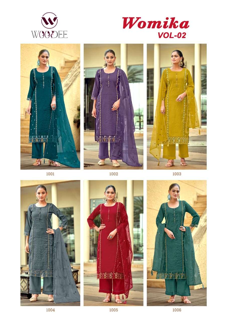 WOODEE WOMIKA VOL-2 Mal Cotton Stitched Embroidered Punjabi Suit