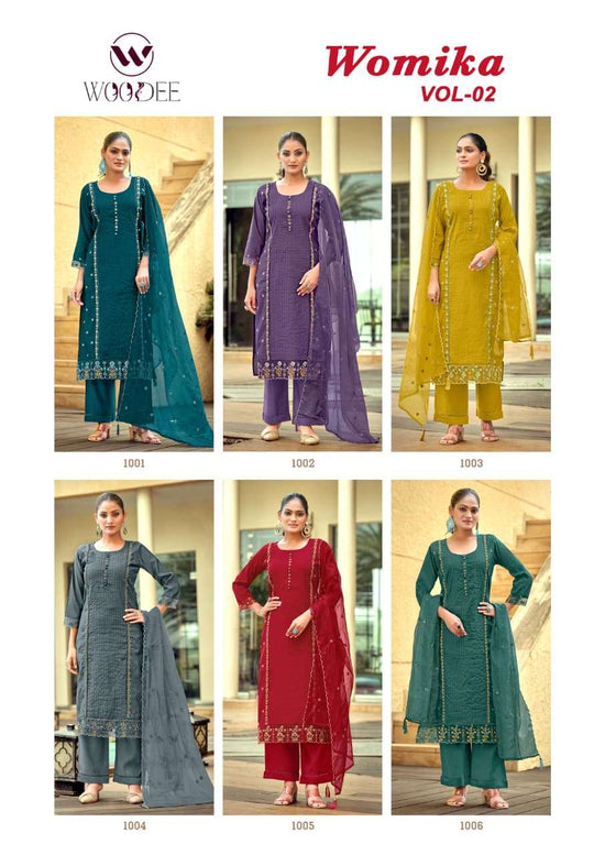 WOODEE WOMIKA VOL-2 Mal Cotton Stitched Embroidered Punjabi Suit