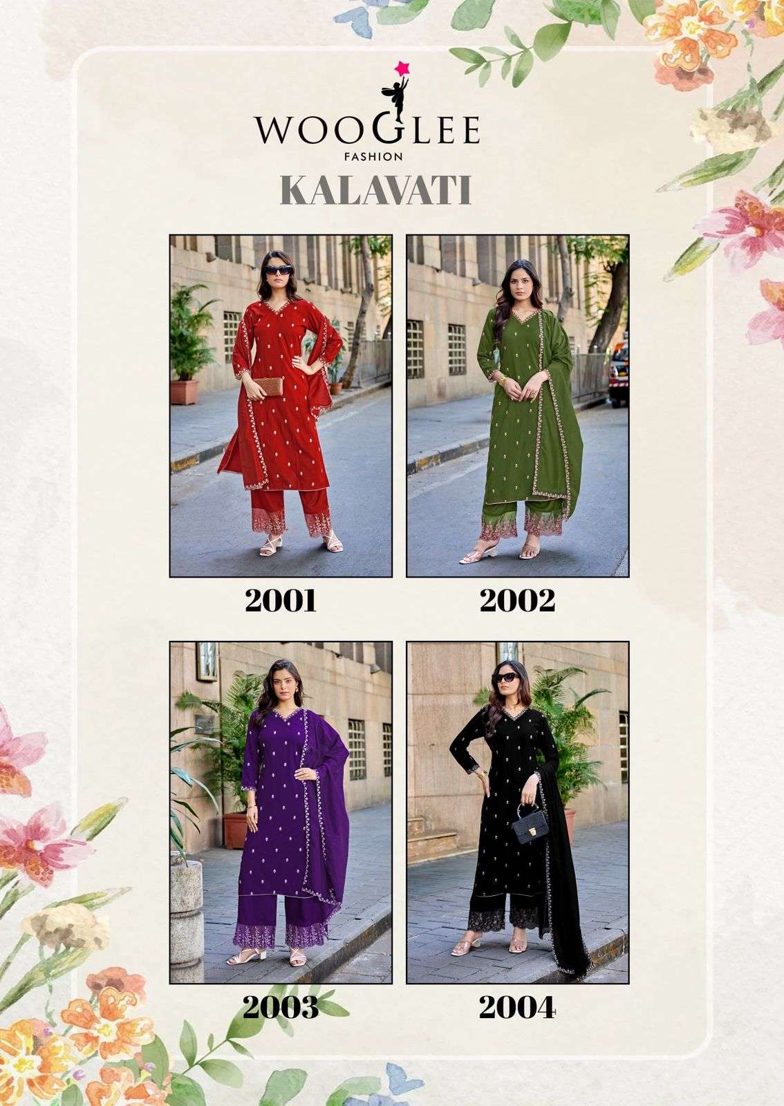 Wooglee Kalavati 2001 To 2004 Rayon Salwar Suit Set - Amrah Wholesale