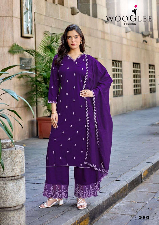 Wooglee Kalavati 2001 To 2004 Rayon Salwar Suit Set - Amrah Wholesale