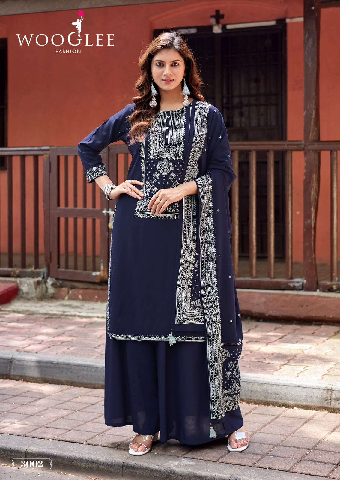 Wooglee Maharani Rayon Printed Stitched Suit Set - Amrah Wholesale