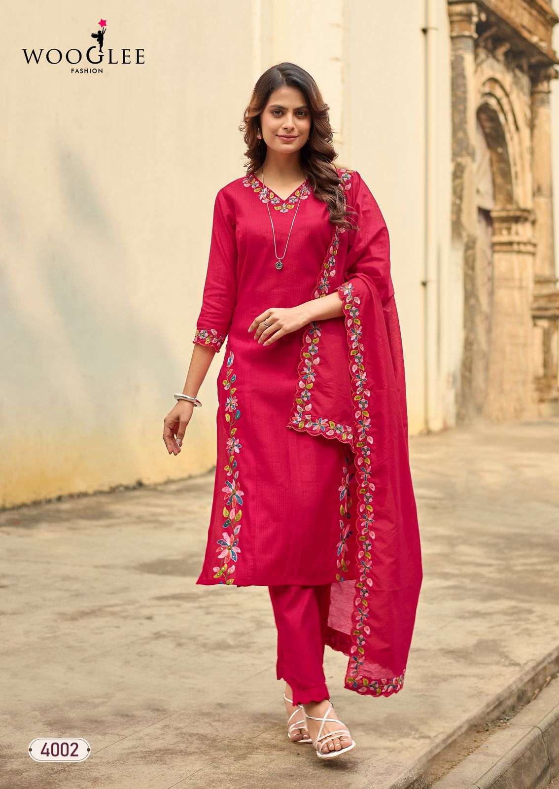 WOOGLEE RUDRIKA 4001 - 4004 Viscose Salwar Suit Set Wholesale Surat India - Amrah Wholesale