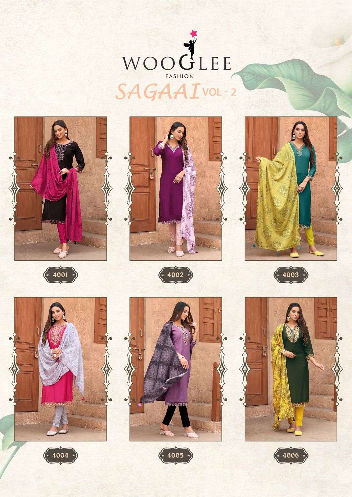 WOOGLEE SAGAAI VOL-02 Viscose Weaving Pakistani Suit Set Wholesale - Amrah Wholesale